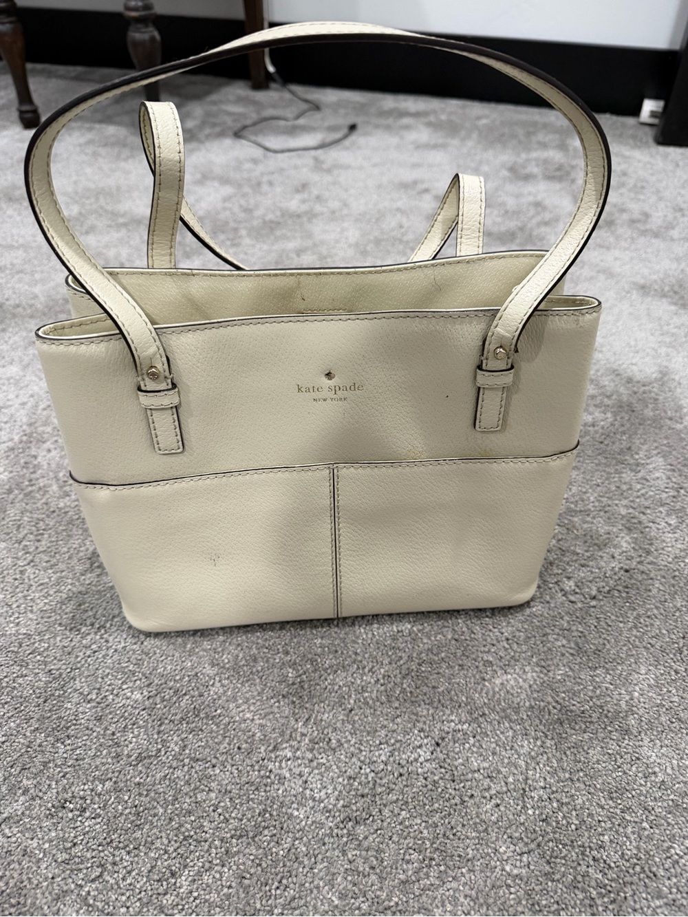 kate spade Cream Leather Shoulder Bag